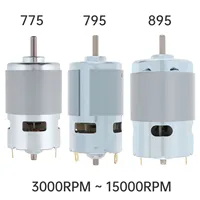 Motor de CC 775/795/895 de 12V/24V, 3000-12000 RPM, Motor de Alta Velocidad y Gran Torque para Taladro, Micro Máquina, Coche de Modelismo DIY con Rodamiento de Bolas