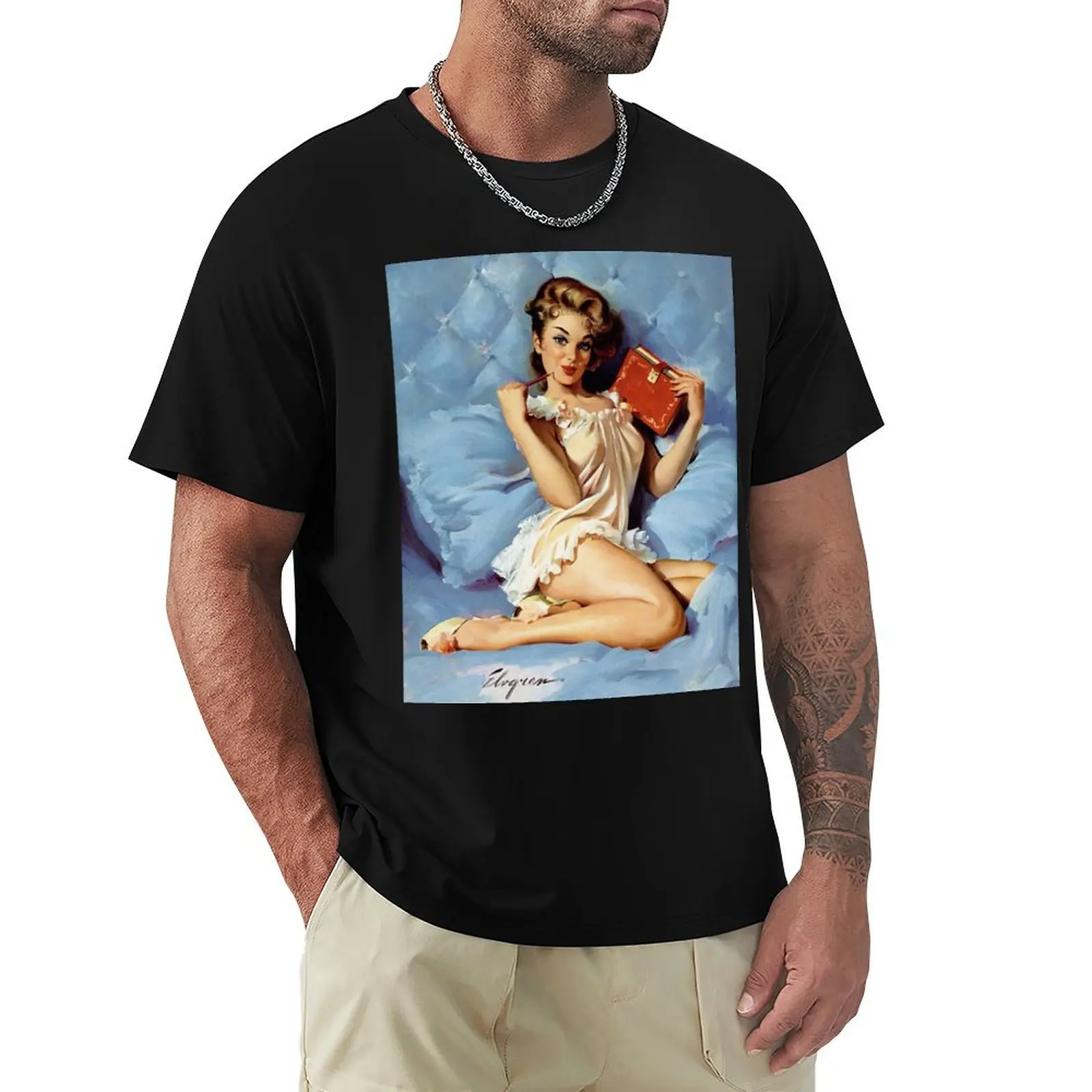 Pin-Up Girl - Elvgren - Vintage T-Shirt designer shirts essential t shirt aesthetic clothes funnys graphic tee shirt men