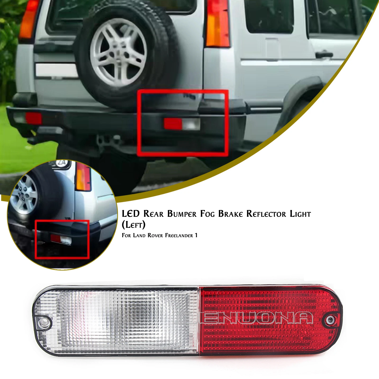 Rear Turn Signal Brake Lamp Reflector Fog Light Reverse Indicator For Land Rover Freelander 1 2002-2003