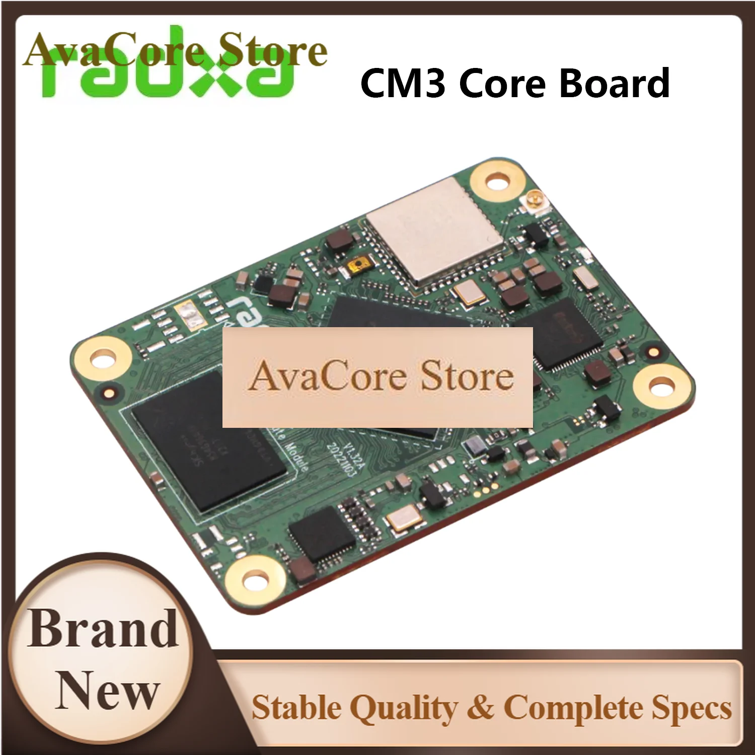 Вычислительный модуль AvaCoreRadxa CM3 на базе Rockchip RK3566 SoC, четырехъядерный процессор Arm Cortex-A55, совместимый с базовой платой Raspberry Pi