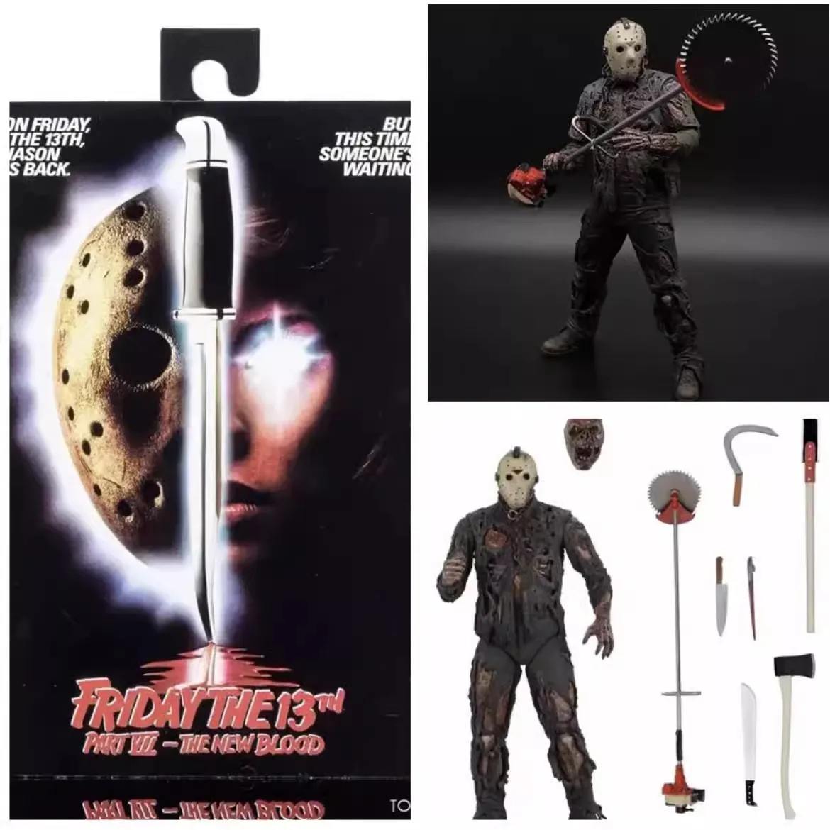 NECA الجمعة 13th الشكل Pennywise الجزء السابع 7 جديد الدم في نهاية المطاف جيسون فورهيس عمل نموذج لجسم الرعب لعبة الهالوين هدية