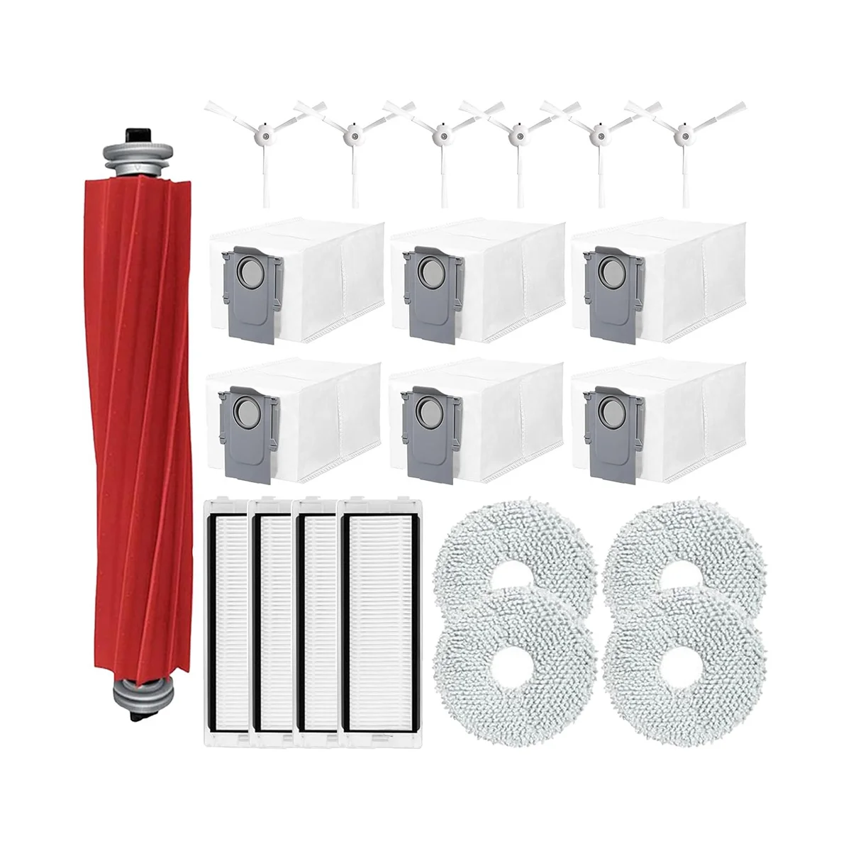 

A06P-Replacement for Roborock Q Revo for Roborock P10 Robot Vacuum Cleaner Main Side Brush Mop Cloth Dust Bags Hepa Filters