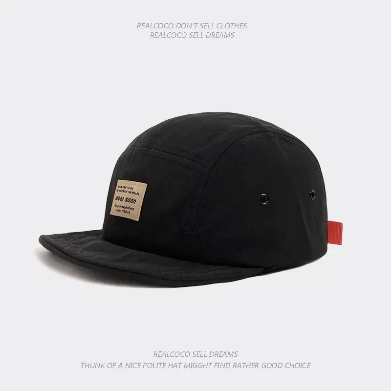 Japanische 5-Panel-Baseballmütze, schnell trocknend, atmungsaktiv, kurze Krempe, für Herren und Damen, Gesicht, kleines weiches Oberteil, Hip-Hop-Kappe, Damen-Mütze mit weicher Krempe – Detail 10