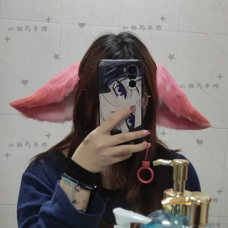 

DY20Anime Genshin Impact Yae Miko Cosplay Hand Work Headband Hair Hoop Simulated Ears Girl Headwear Clips Halloween Wig Accessor