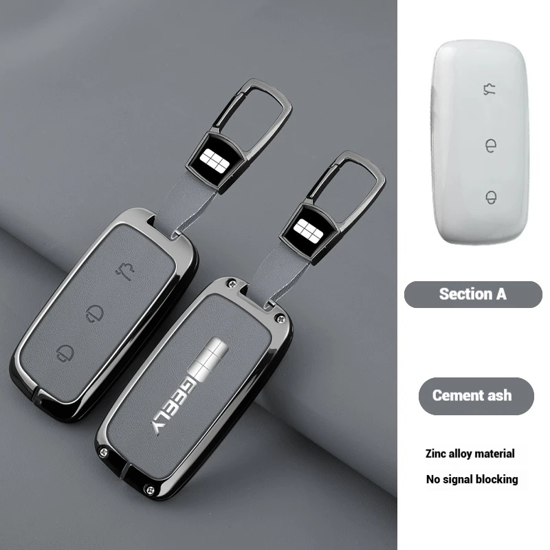 

Car Smart Remote Key Case Cover Emblem For Geely EX5 Galaxy Starship 7 EM-i L7 Model E8 E5 Zinc Alloy Protection Shell Accessory