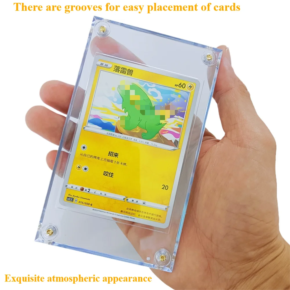 5pcs Card Holder Screw Trading Card Protector 35 PT Baseball Card Protectors for Football Sports Game Cards Storage Display
