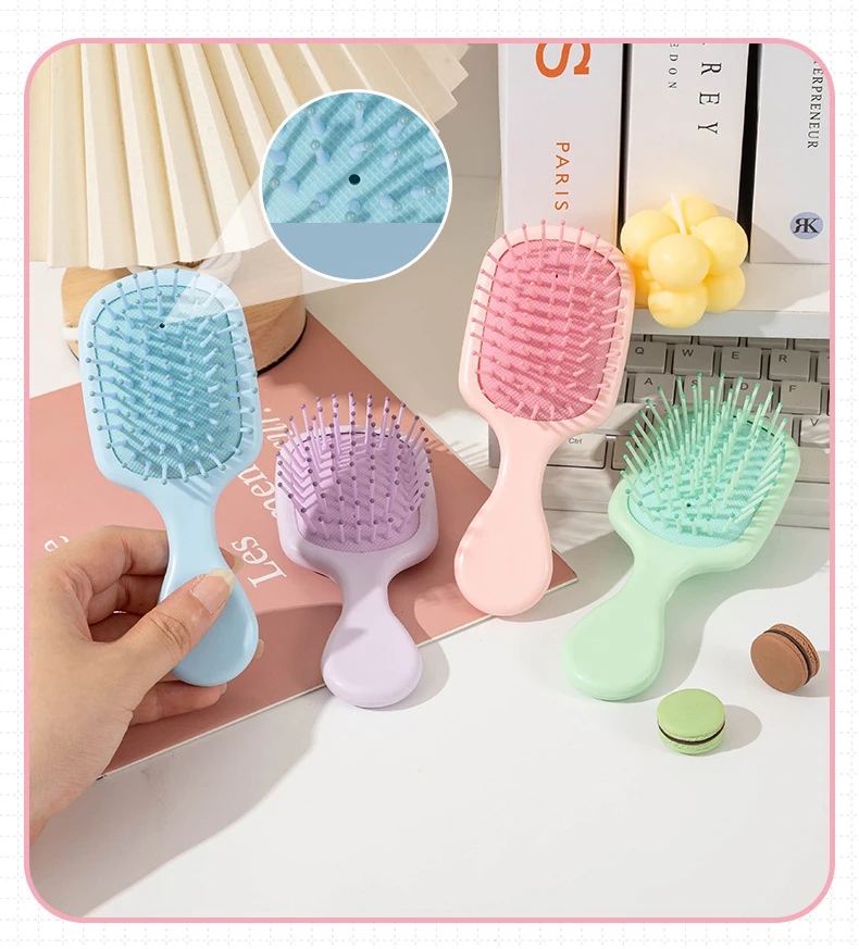 1pcs Mini Portable Massage Cute Cartoon Air Cushion Anti Screw Hair Brush Comb Hair Styling Tool Special for Real Hair Wigs
