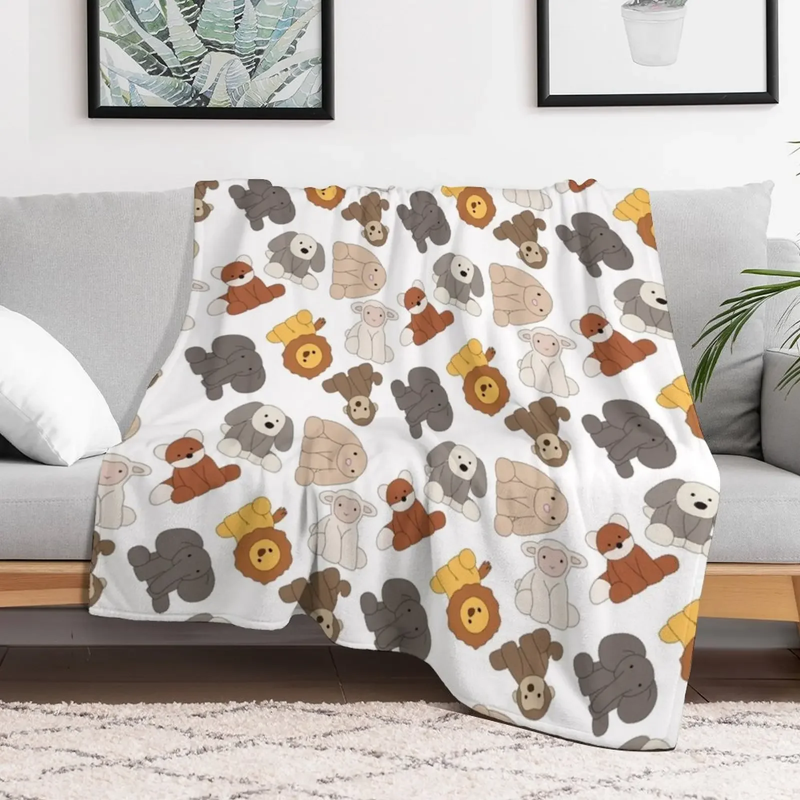 Smudge Soft Toy Inspired Design Throw Blanket blankets and throws Plush Blankets For Baby Soft Plaid Blankets