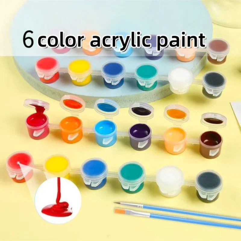 3 ml Acrylfarben-Set – 6 lebendige Farben |   für Kunststudenten, Graffiti, DIY-Bastelarbeiten und Wandmalerei