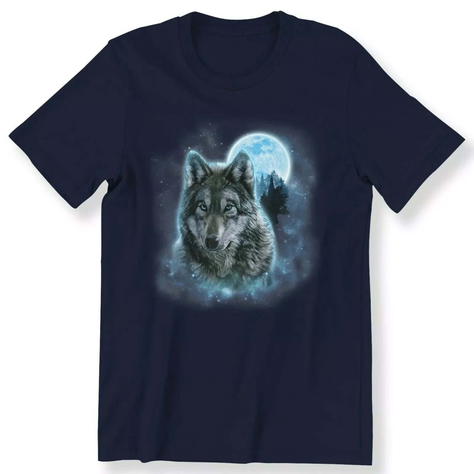 Grey Wolf Hunting Ground Nature Moon Gift Unisex T-shirt S-5XL