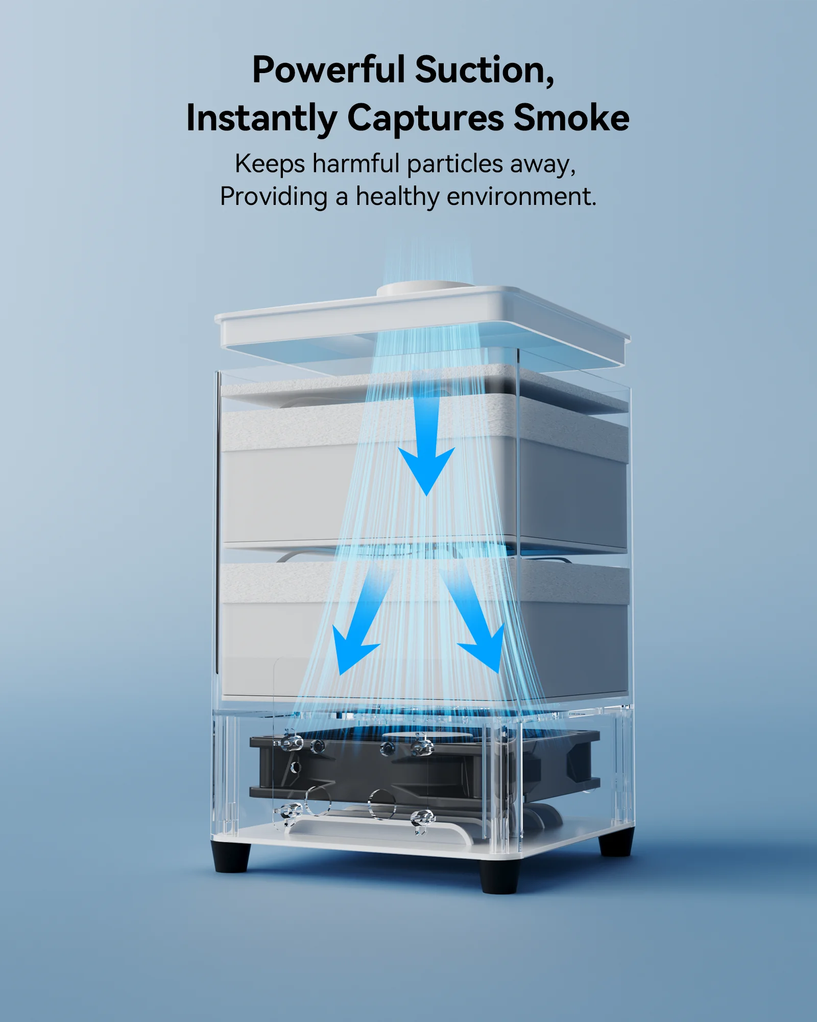 ATOMSTACK D5 Luftreiniger Lasergravierer mit 3-lagigem Rauchabsaugfilter mit Aktivkohle + HEPA-Filter für P1