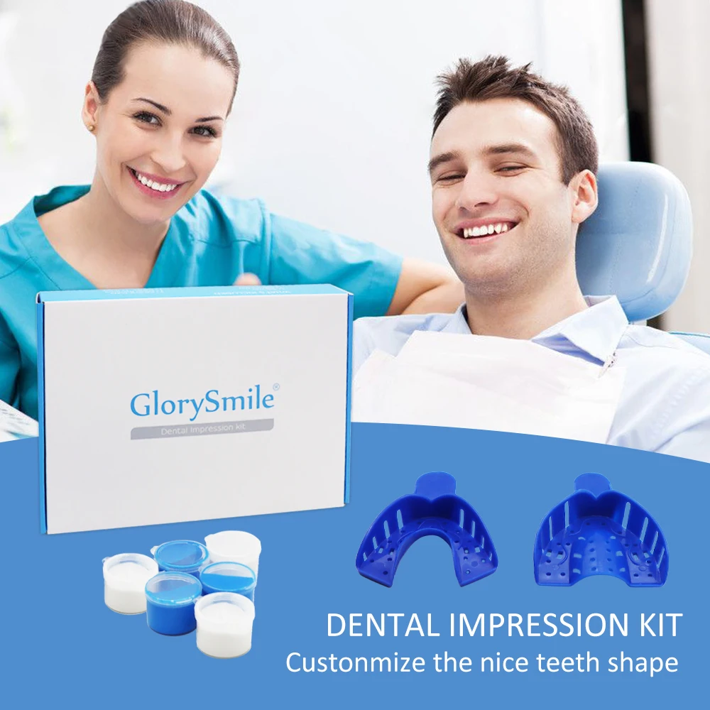 Vinyl Silicone Dental Impression Kit | 60s Fast Setting Putty with Trays | Clinic & Lab Dual Use | Free Dental Mixer Tool