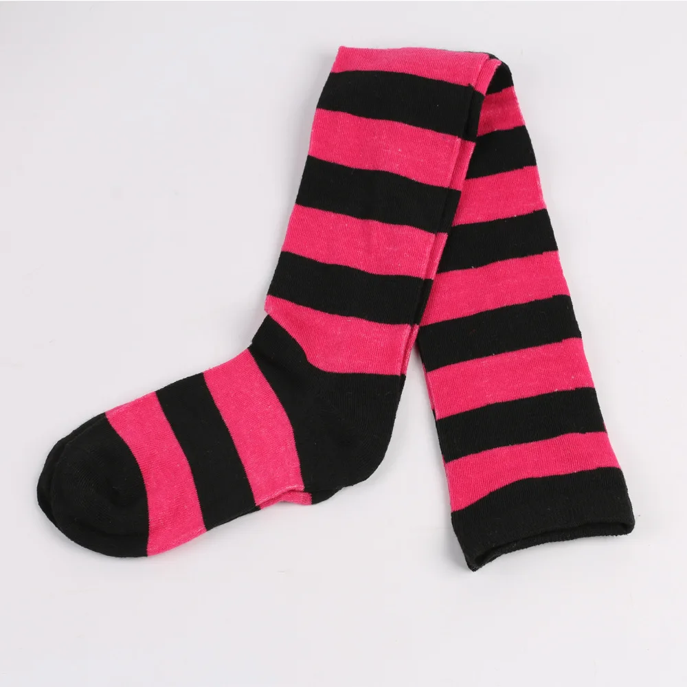 Gestreifte Kniestrümpfe für Damen, Anime-Ausstellungen, Strümpfe, Partys, Schulmädchen, Festival, Cosplay, Damen-Overknee-Socken – Detail 7