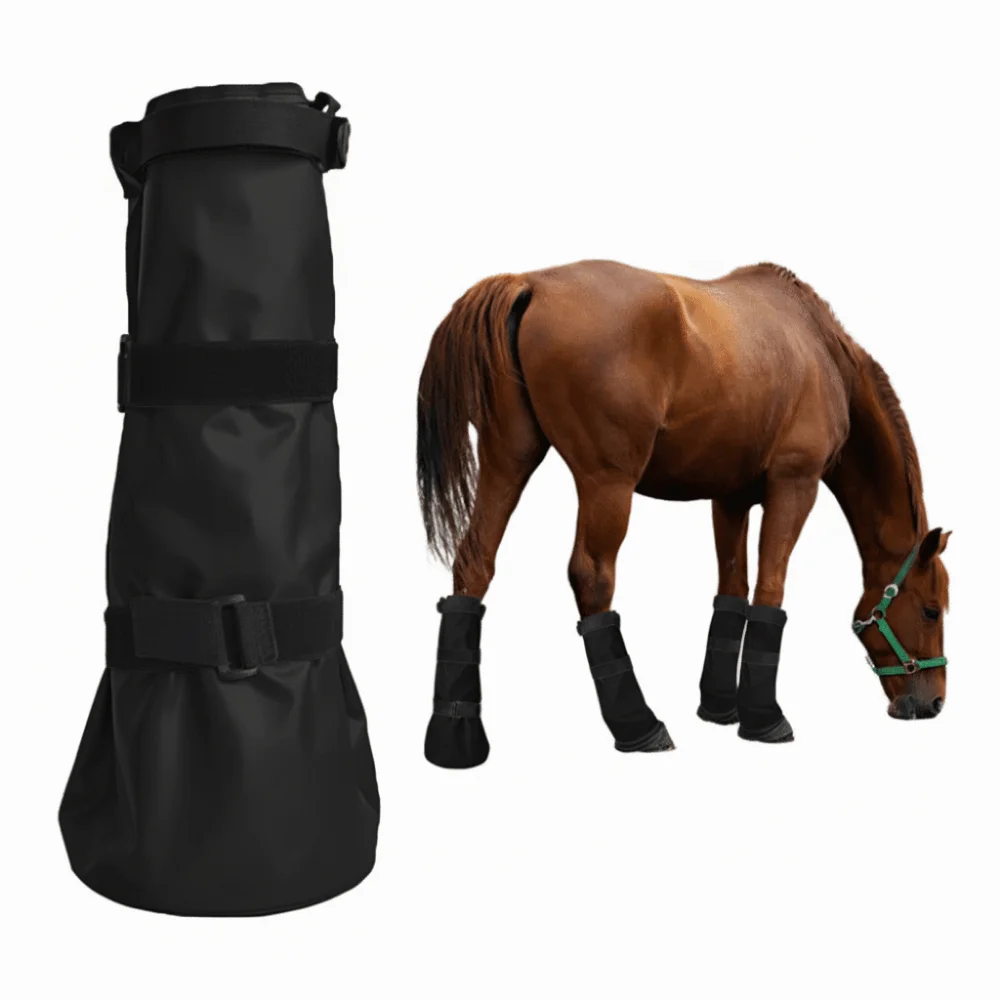 EVA Pad Hoof Soaking Boot Elastic Bands Easy Use Design Equine Soaking Boot Foot Wrapped Design Icing Treatment