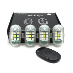Magnetic RGB Remote Auto Lights RC Drone LED Flash Wireless Light for RC Fix Wing Aircraft Airplane Helicopter Warning Lights