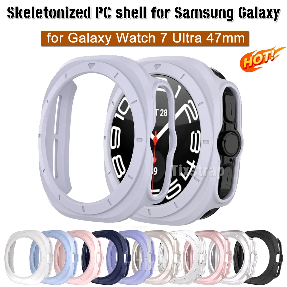 PC Matte Watch Case for Samsung Galaxy Watch 7 47mm Protective Hard Bumper All-Around Shell for Galaxy Watch 7 Ultra Accessories