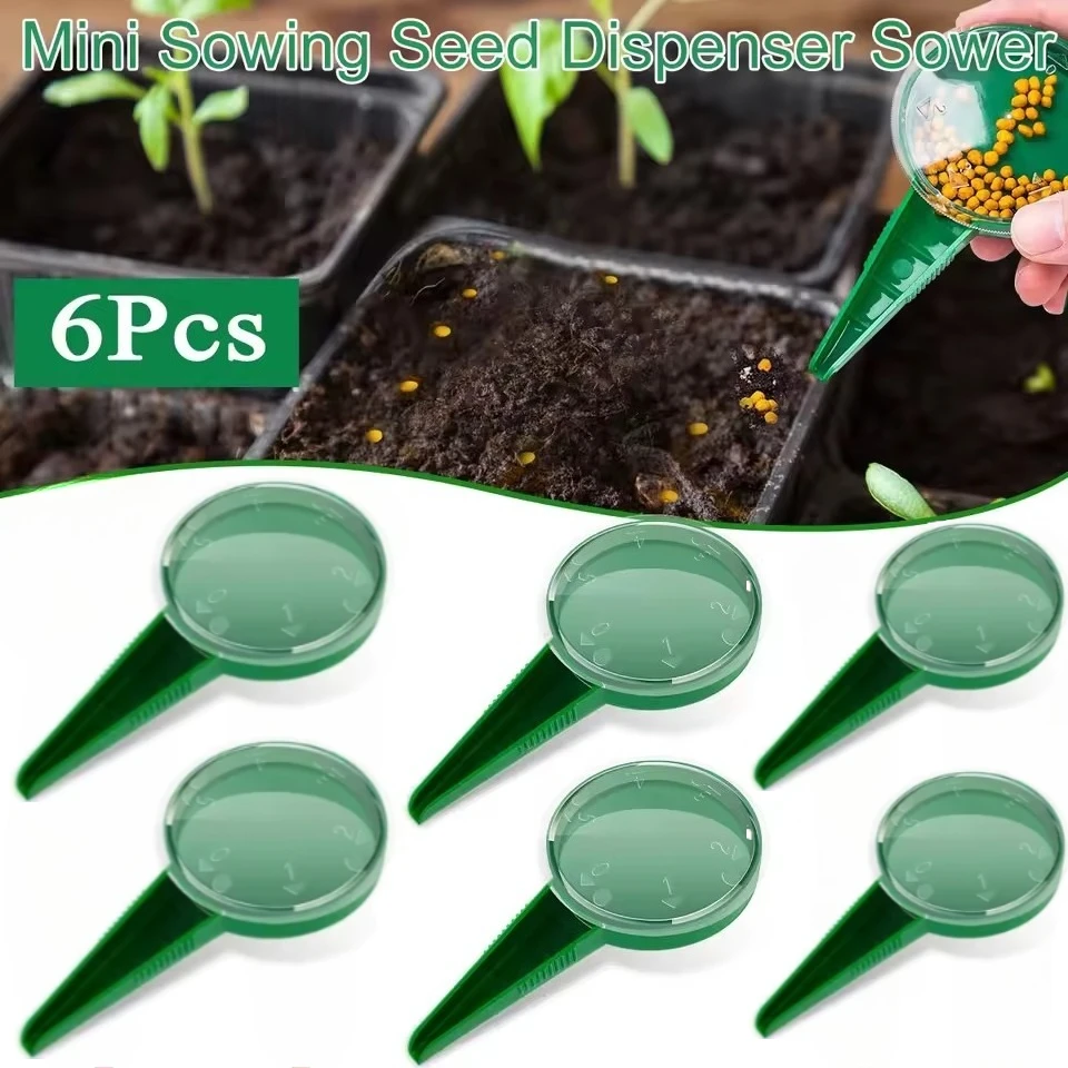 

1-6PC Plant Seed Sower Plant Seeder Garden Multifunction Seeding Dispenser Tools Adapting To Various Sizes of Seeds