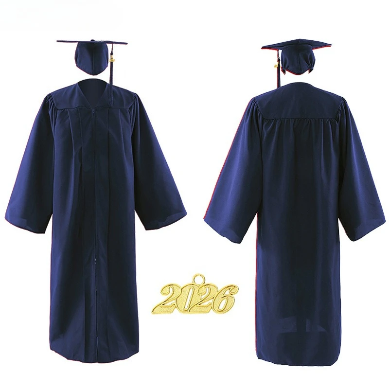 

Graduation Gown Set Bachelor Academic Costume Formal Dress for High School and College Students