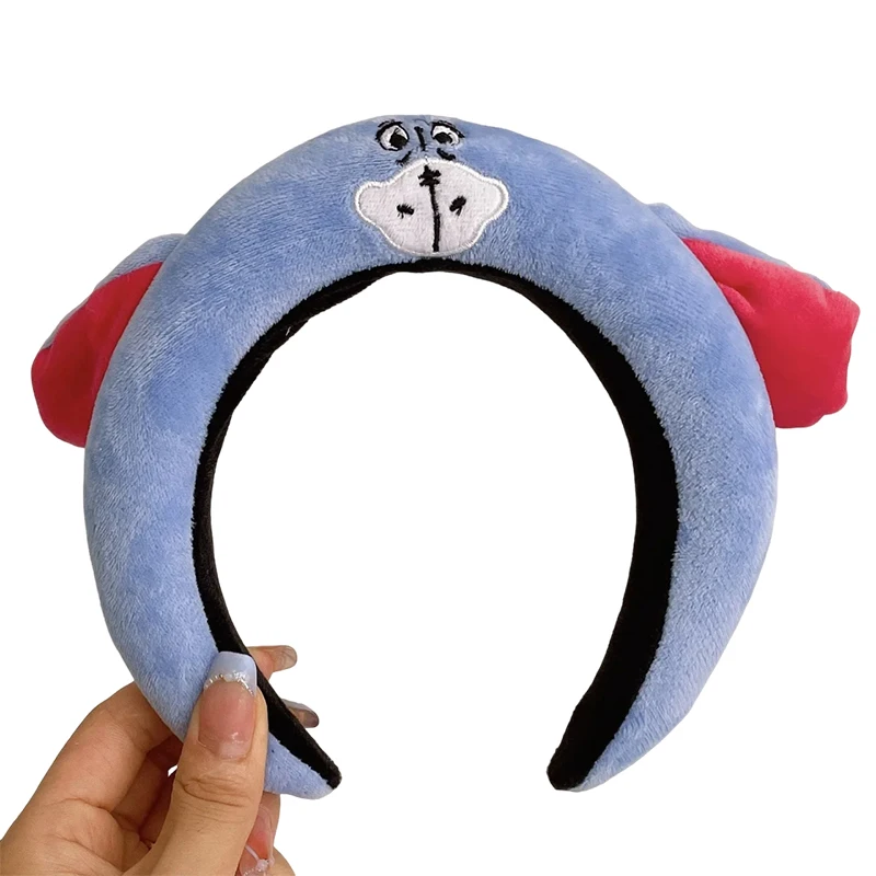 Disney Cartoon Winnie the Pooh Headband Girls Suelly Plush Ears Hair Bands Baby Eeyore Headwear Kid Fall Winter Hair Accessories