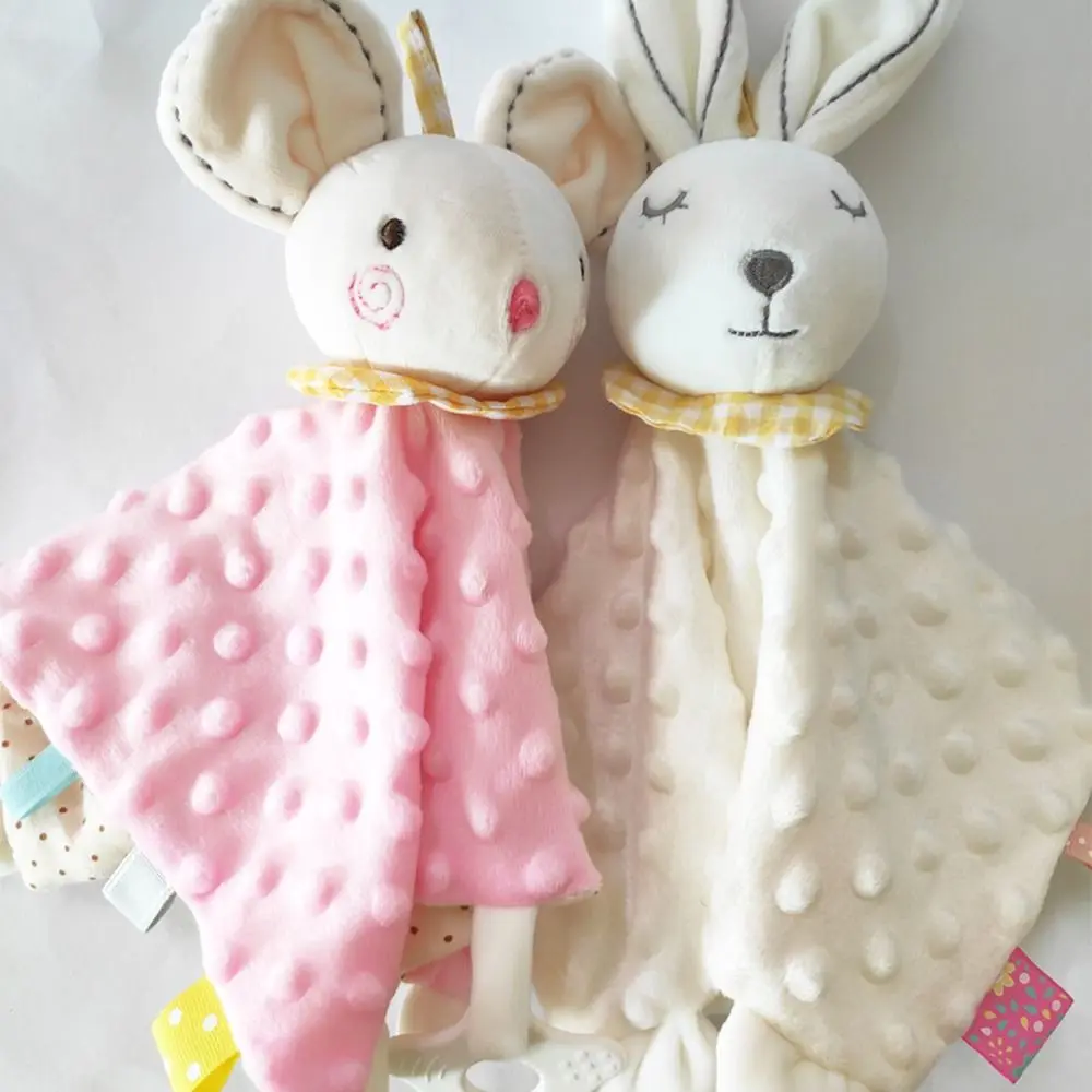 Comforter Baby Security Soothing Towel Silicone Teether Stuffed Animal Newborn Saliva Towel Soft Adorable Soothing Towel