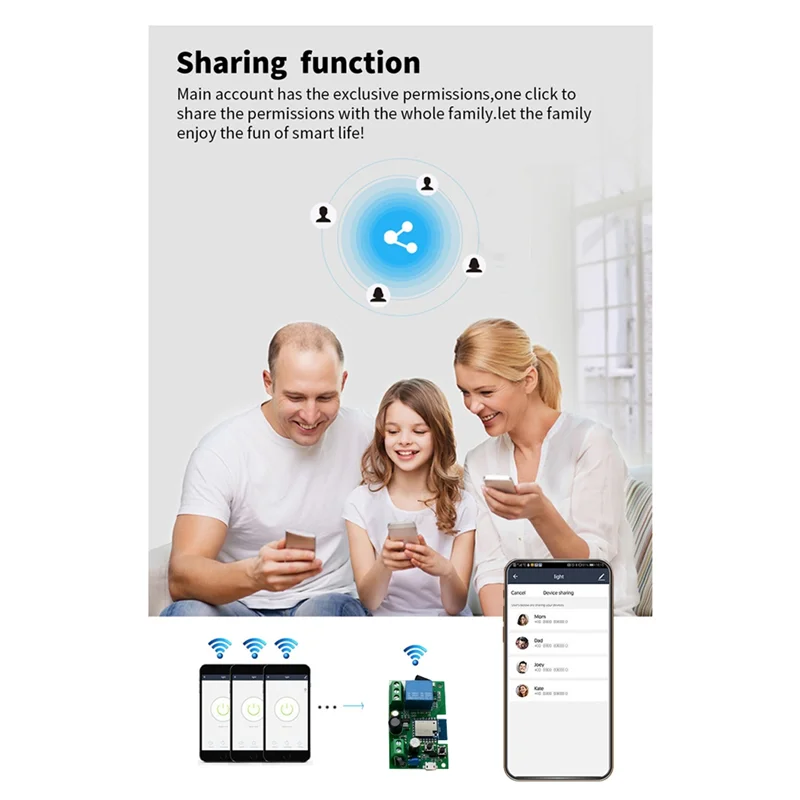 Tuya Smart Wifi Switch AC85-250V Relay Module Switch Module AC85-250V Self-Locking Timering Receiver-A09I