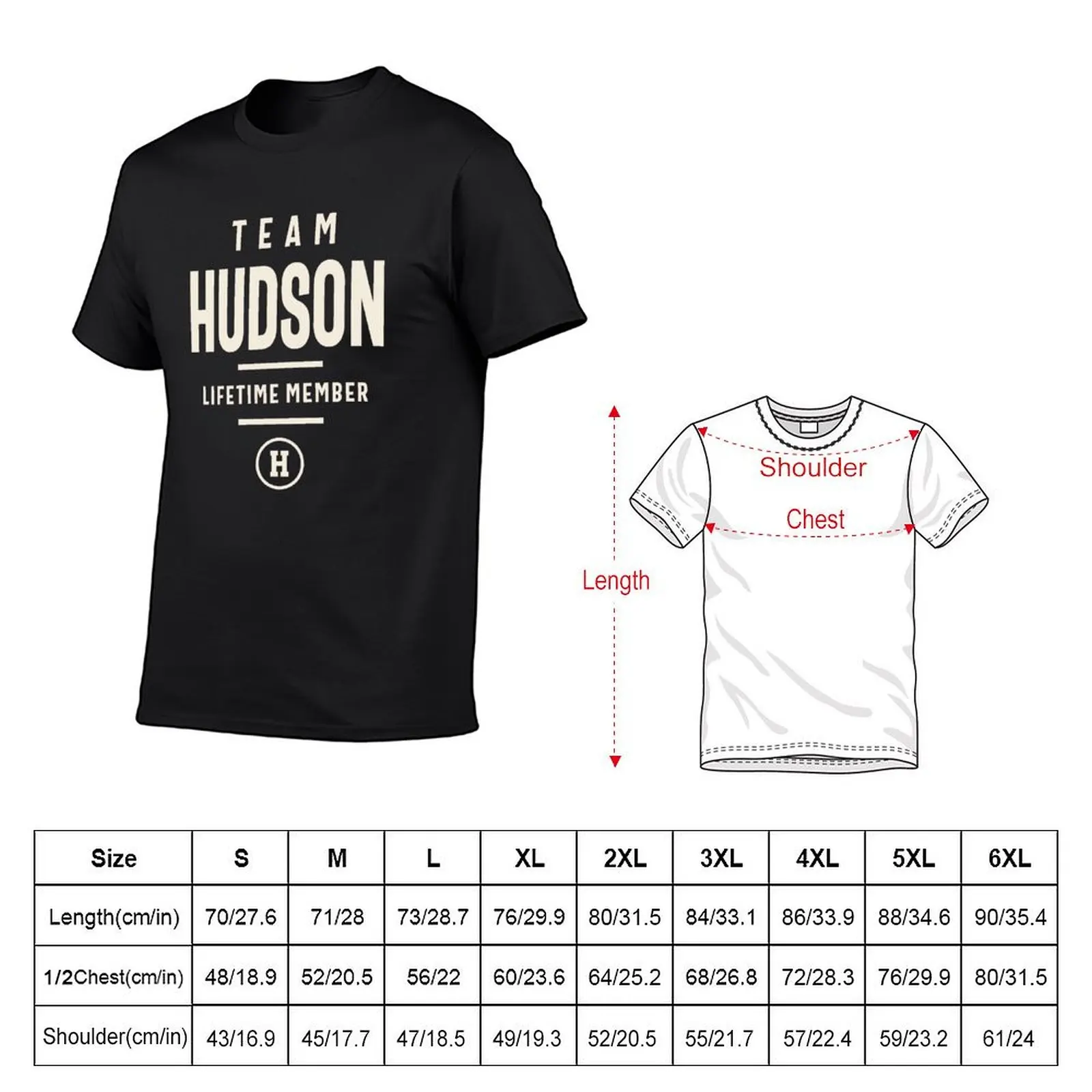 Team Hudson Lifetime Member - Hudson Name T-shirt cute tops summer top customs design your own mens cotton t shirts