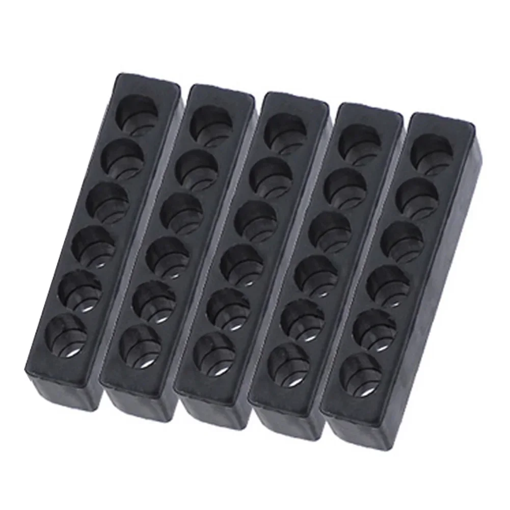 5pcs 6 Holes 1/4inch Hex Shank Bit Holder Screwdriver Bit Holder Storage Drill Bit Stand Storage Case Tool