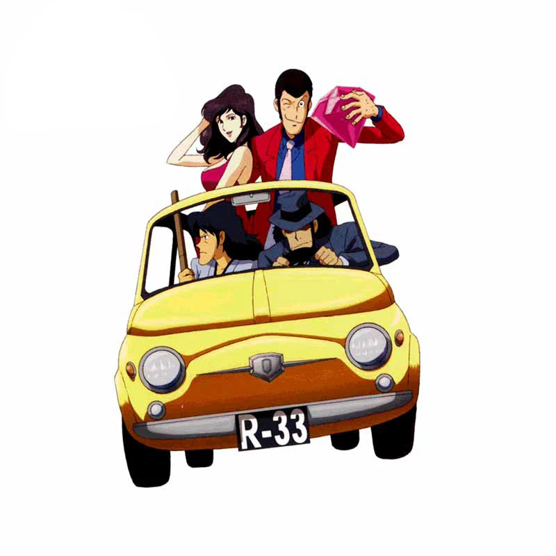 

For Lupin III Anime Car Stickers RV VAN Car Door Windshield Waterproof Scratch-proof Decal Surfboard Decoration