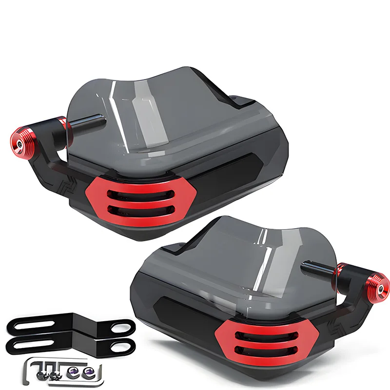 สำหรับรถจักรยานยนต์ฮอนด้า ซูซูกิ ฮาร์เลย์ ยามาฮ่า อุปกรณ์เสริมอเนกประสงค์  ฝาครอบแฮนด์อะลูมิเนียม  แผ่นกันลม  แผ่นป้องกันมือ