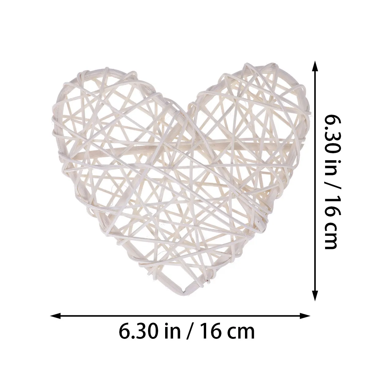 

5Pcs Natural Rattan Heart Shape Takraw Balls Wedding Home Decoration Family Garden Party Valentine Christmas Decorative