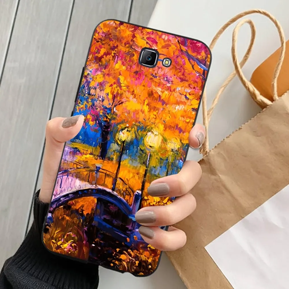 L-Leonid Oil A-Afremov  Painting Phone Case For Samsung J 7 plus 7core J7 neo J6 plus prime J6 J4 J5 Mobile Cover