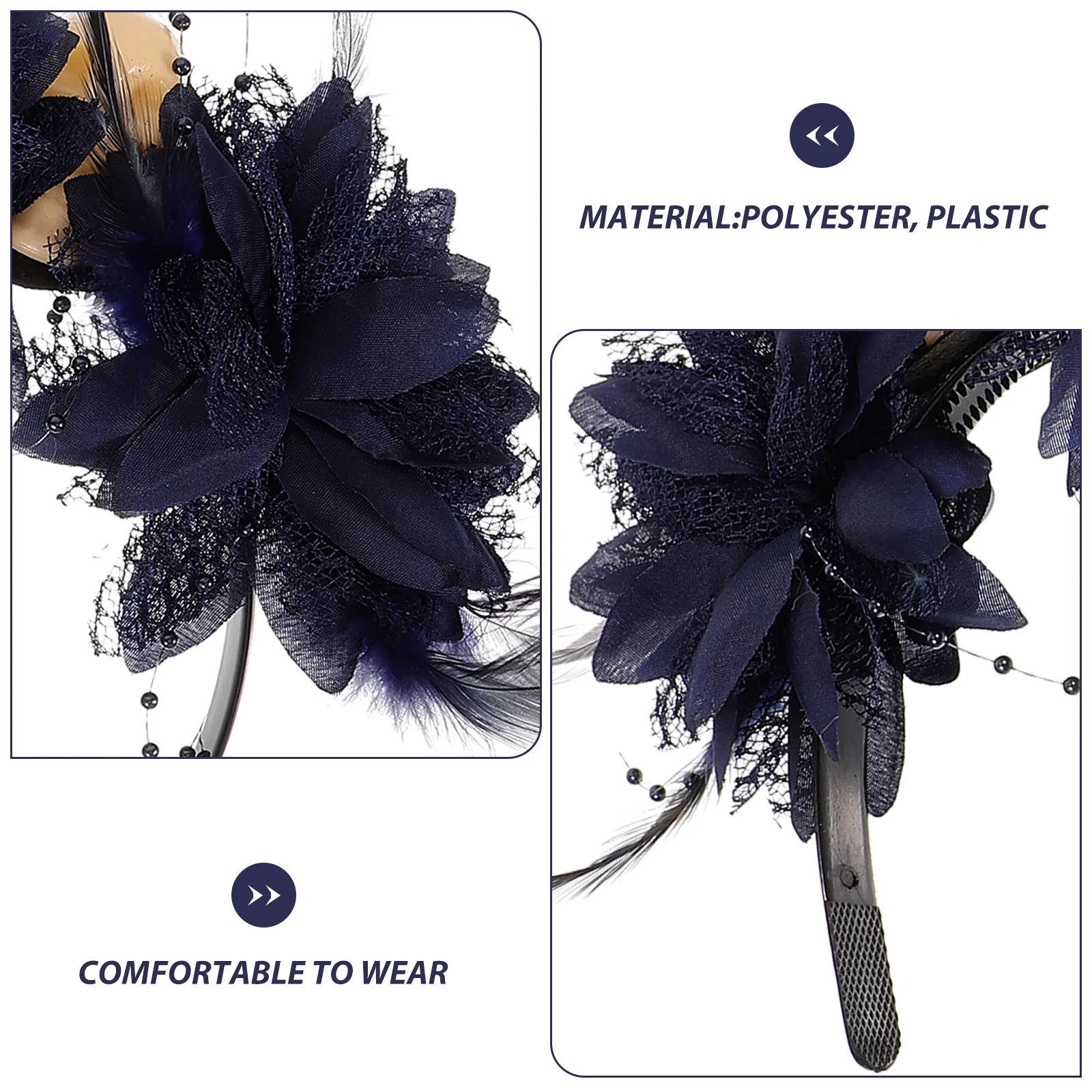 

Skull Headband Flowers Polyester Plastic Halloween Accessories Adult Women Gothic cosplay hair band decorative