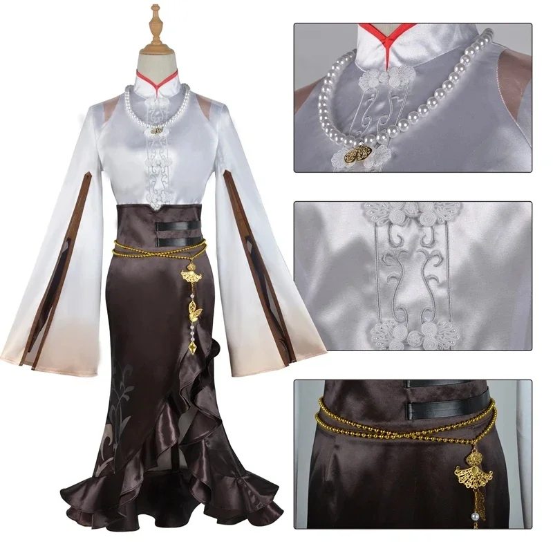 Anime Genshin Impact Ningguangcosplay Costume Gorgeous Dress Uniform Role Playing Costume Halloween Women's Clothing