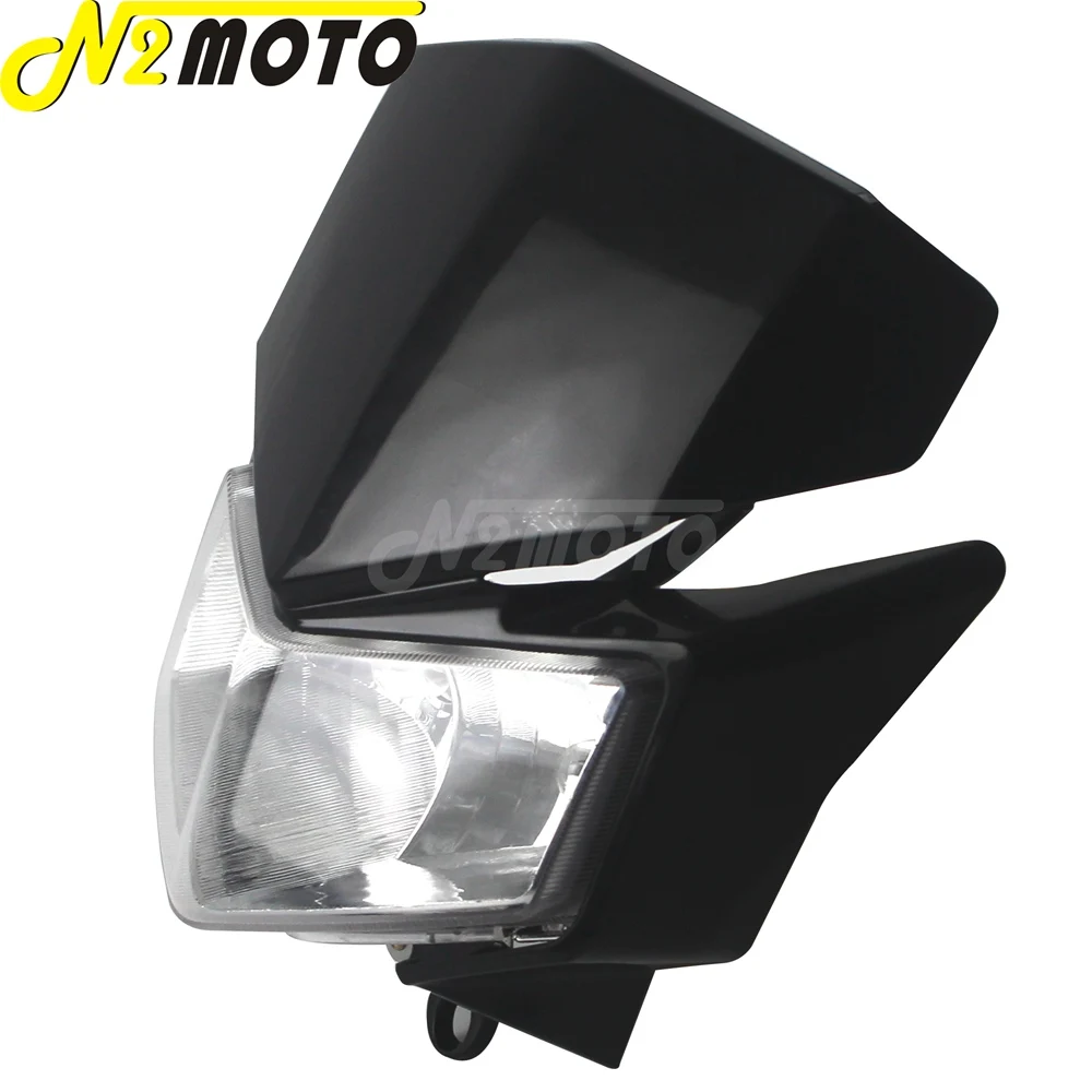 Black Blue Headlight Fairing For Kawasaki KLX250 KLX250S D-Tracker X 250 KLX250SF Dirt Bike Motocross Supermoto Twin Front Lamp