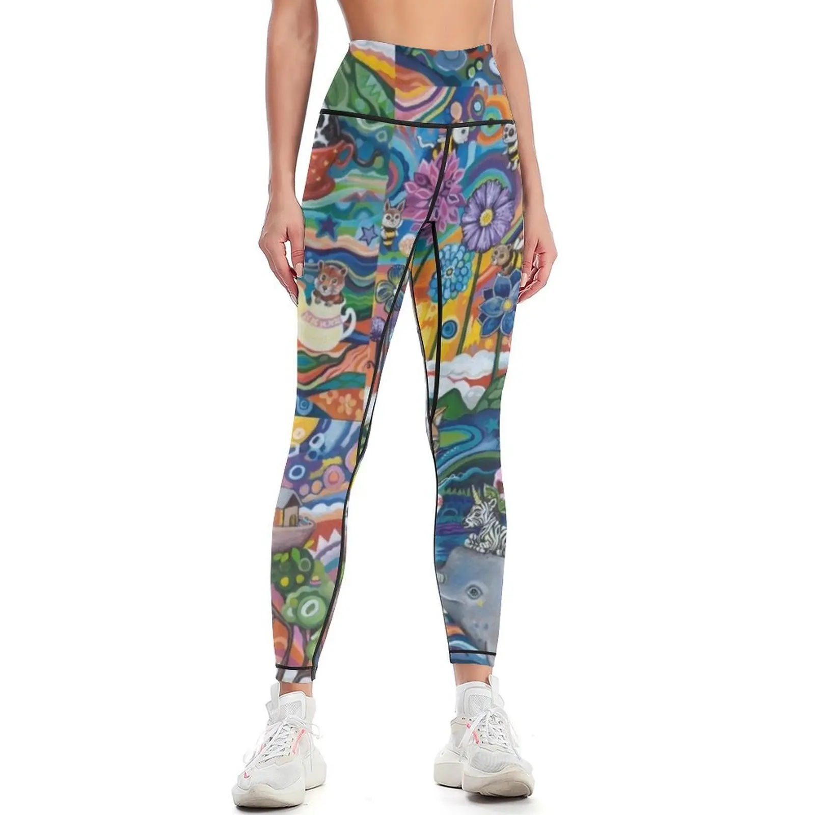 

Ocean tea-party Leggings Women's push up fitness set gym Womens Leggings