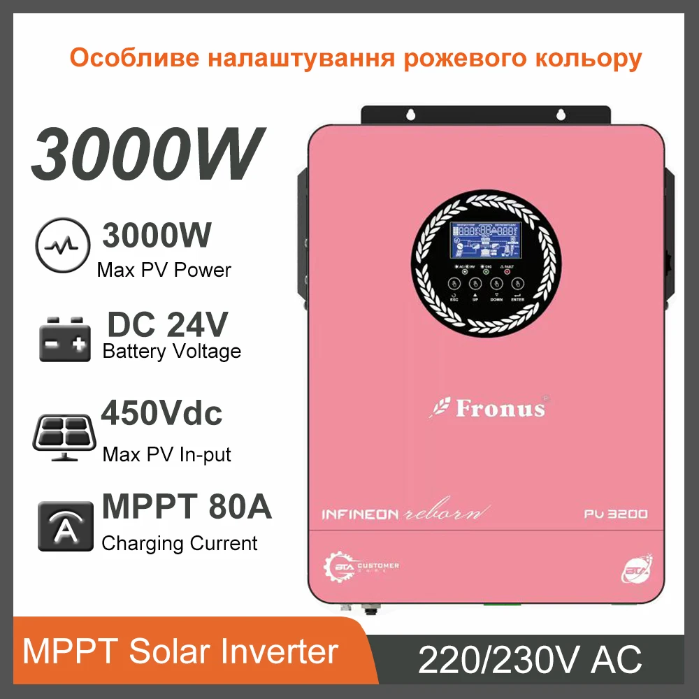 Inversor de Onda Senoidal Pura Controlador Solar do Carregador Mppt 230v ca Suporte para Inversor Fora da Rede Lifepo4 1.8kw 3kw 4.2kw 6.2kw 6.2kw Mppt