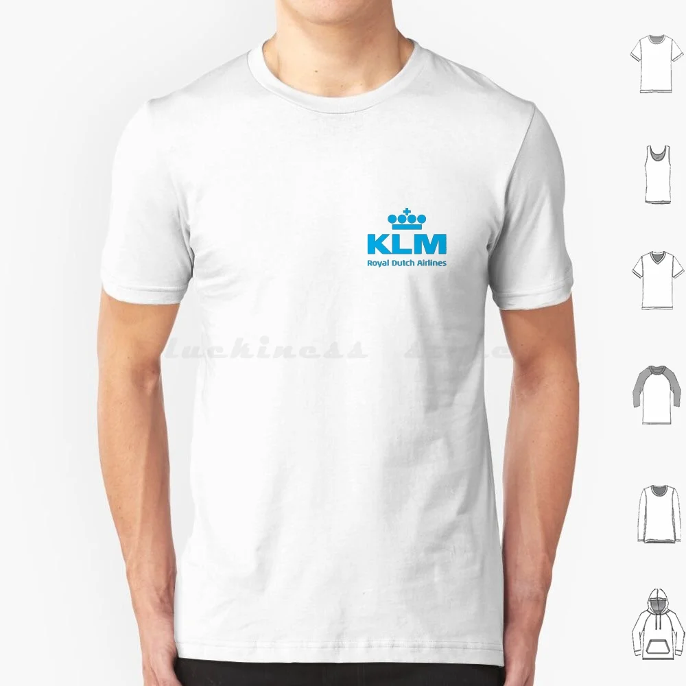 Klm Royal Dutch Logo T Shirt Big Size 100% Cotton Klm Royal Dutch Kl Klm International Flag Carrier Netherlands Airport