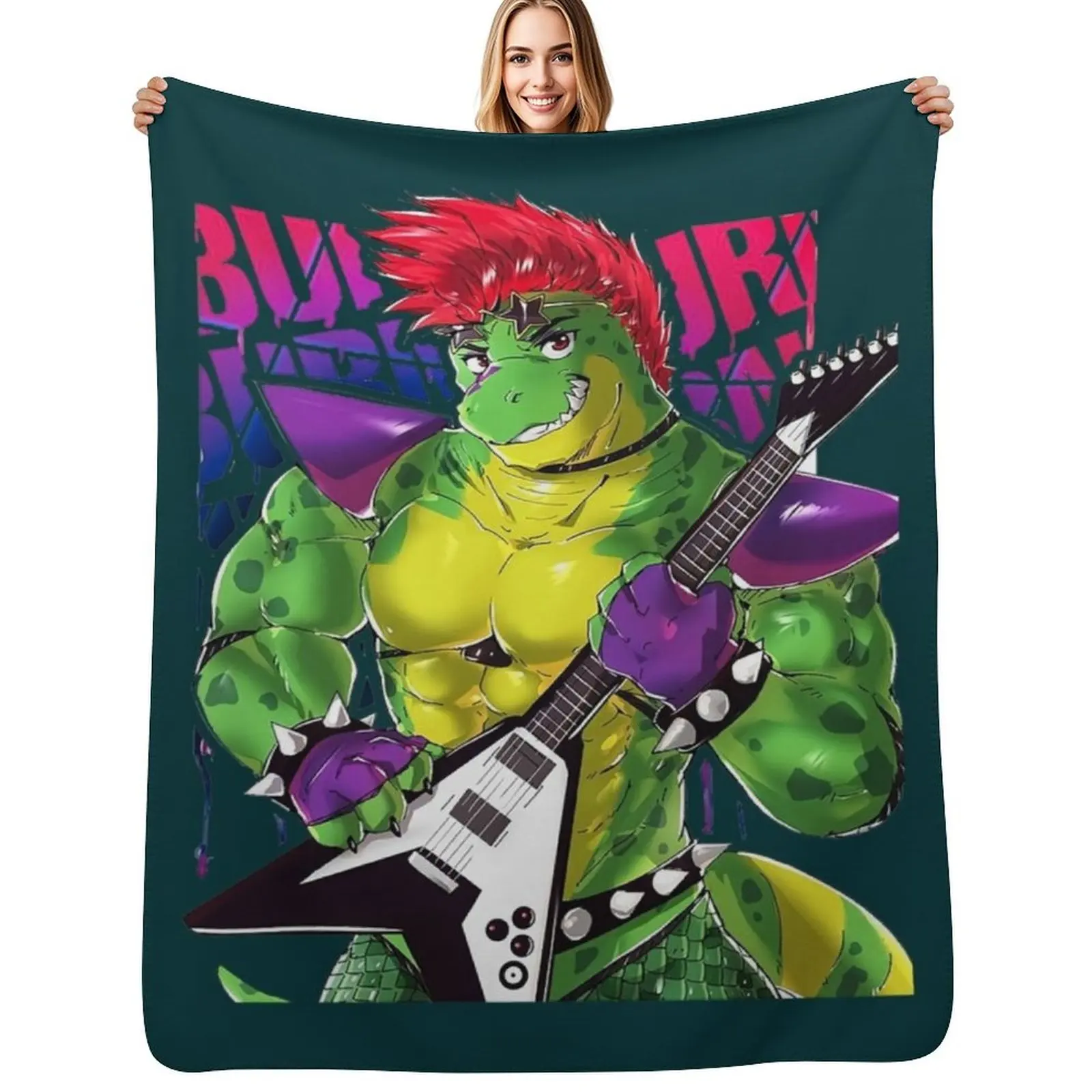 

Glamrock Monty Security Breach Montgomery Gator Throw Blanket Easy Care Comfortable Blanket for Couch