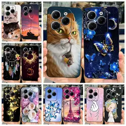 For Infinix Hot 40 Case X6836 Cute Cat Butterfly Cover Shockproof Phone Cases For Infinix Hot 40 Pro Hot 40i Hot40 i Soft Fundas