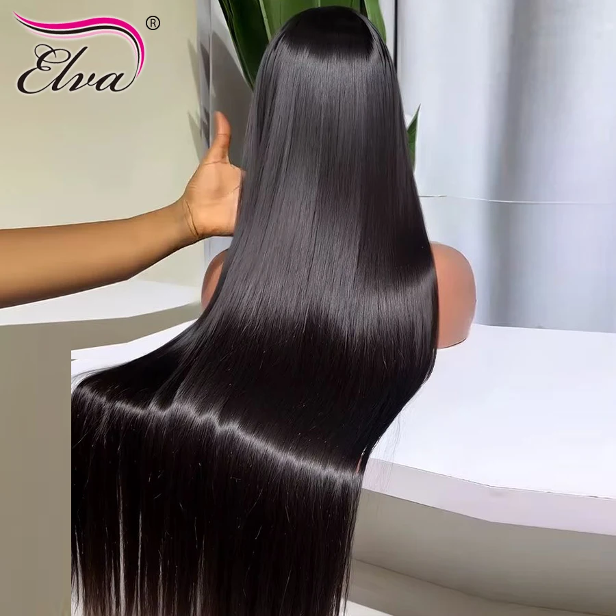 Elva Ultra Fitted 13X6 Glueless Wig Human Hair Ready To Wear Skinlike HD Lace Straight Human Hair Lace Frontal Wig Brazilian