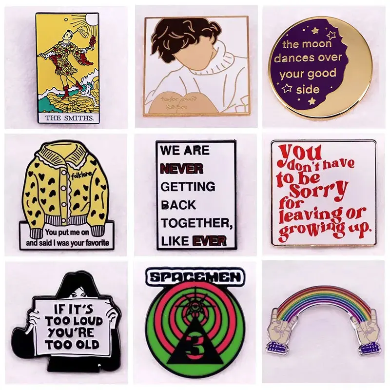 

Singer Character Metal Enamel Pins Classic Rock Band Lapel Badge Music Song Album Brooch Men Women Fashion Jewelry Gifts