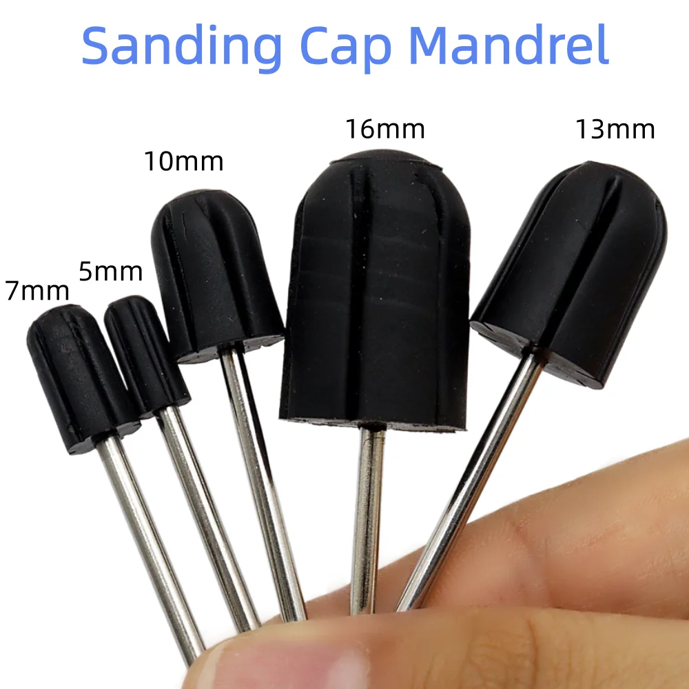 1Pcs Nail Drill Mandrel Holder E-File Sanding Band Shaft Cap for Manicure Pedicure Nail Sanding Machine Accessory