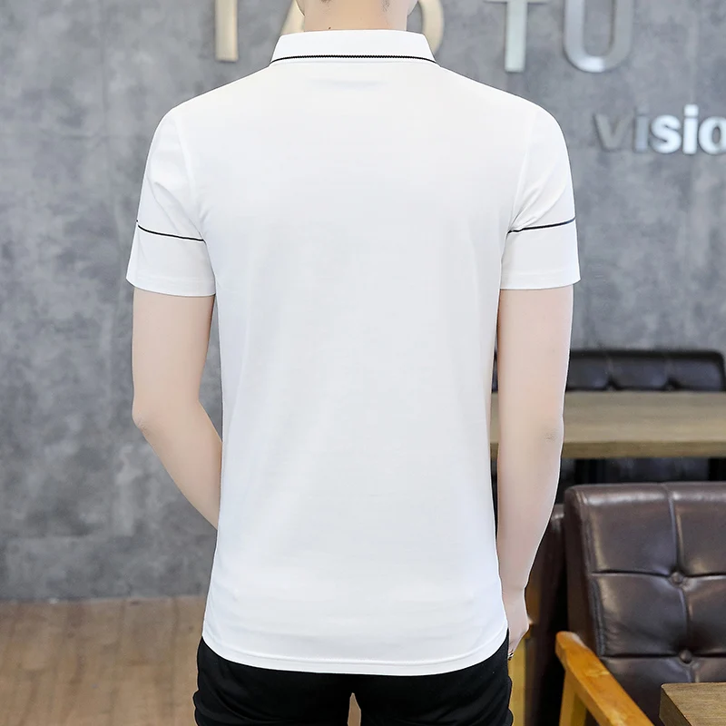 Spring and Summer 2024 Men Shirt  Short-sleeved Polo Print T-shirt Casual Fashion Short Sleeve Tops