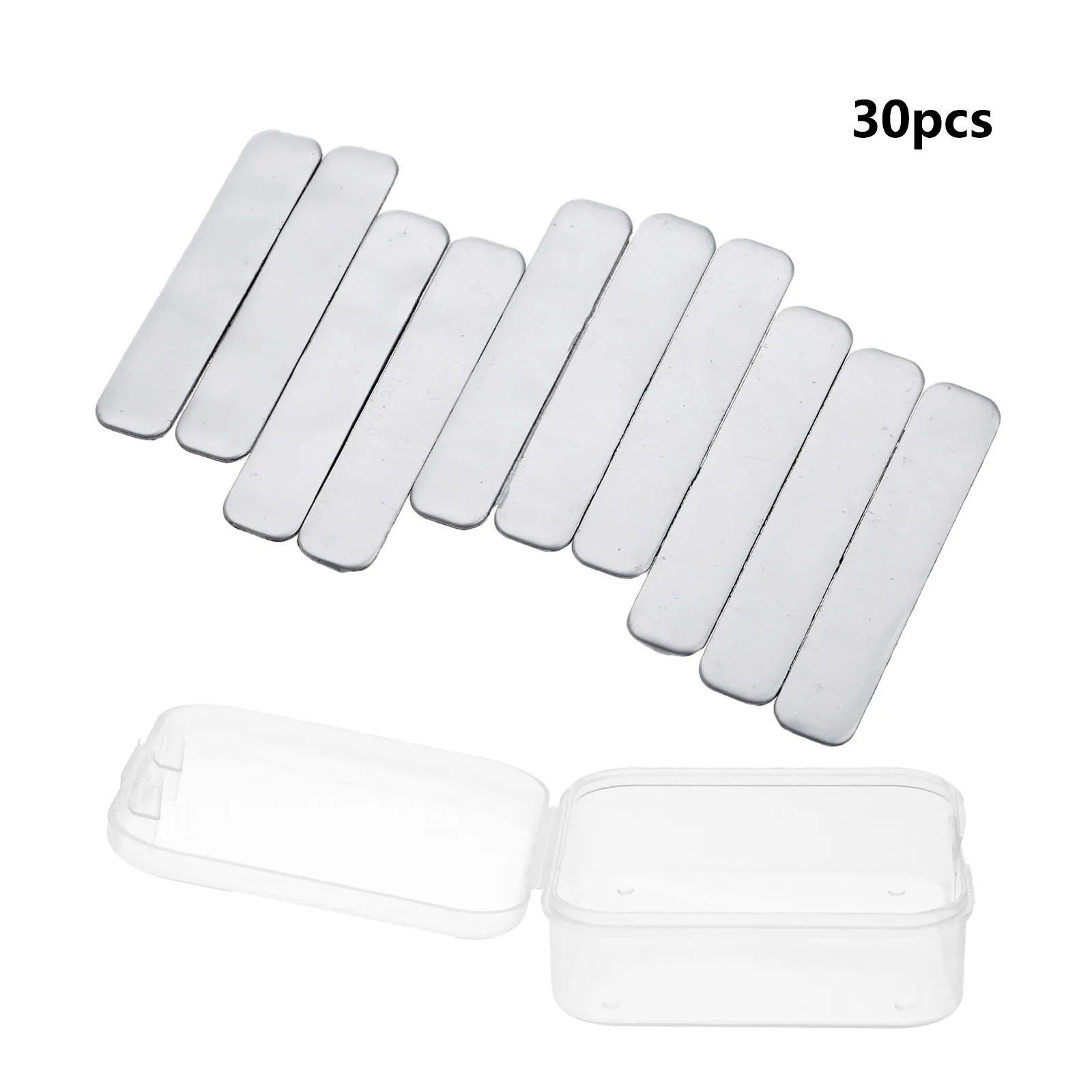 30 szt. Taśmy ołowiowej z obciążeniem golfowym dodaje ciężar huśtawki do kija golfowego Żelazna rakieta tenisowa do regulacji wagi samoprzylepna taśma ołowiana z pudełkiem