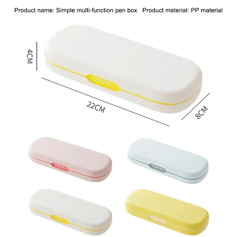 Étui porte-stylo de bureau, boîte de rangement de fournitures de bureau, boîte à crayons de grande capacité, trousse à crayons en plastique pour garçons et filles étudiants