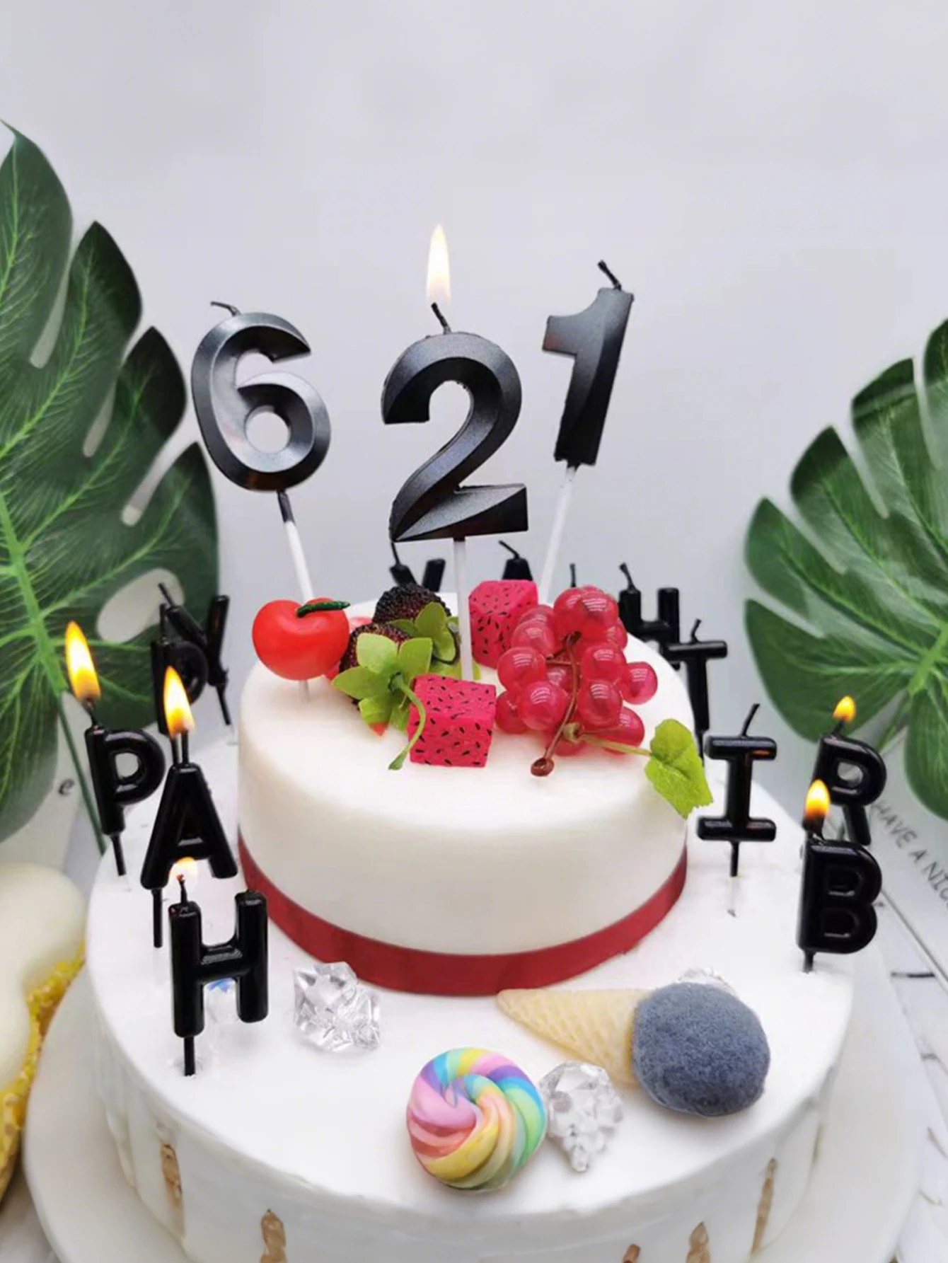 1pc, Black Digital Candles, Cake Decoration Candles, 0-9 Age Number Candles, Birthday Candles, Party Decorations