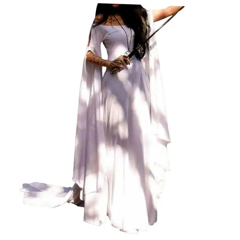 plus Size loween Par Dr Street Sle High Waist Long Sve round Ne Gown for Women Ciwalk Autumn Season