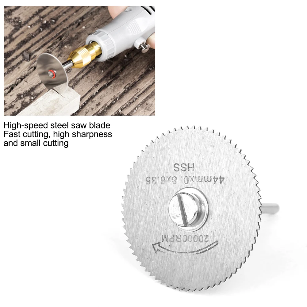 

HSS Cutting Disc High Speed Steel Circular Saw Blade for Wood Plastic PVC Acrylic Electric Drill Attachment Mini Cutting Tool