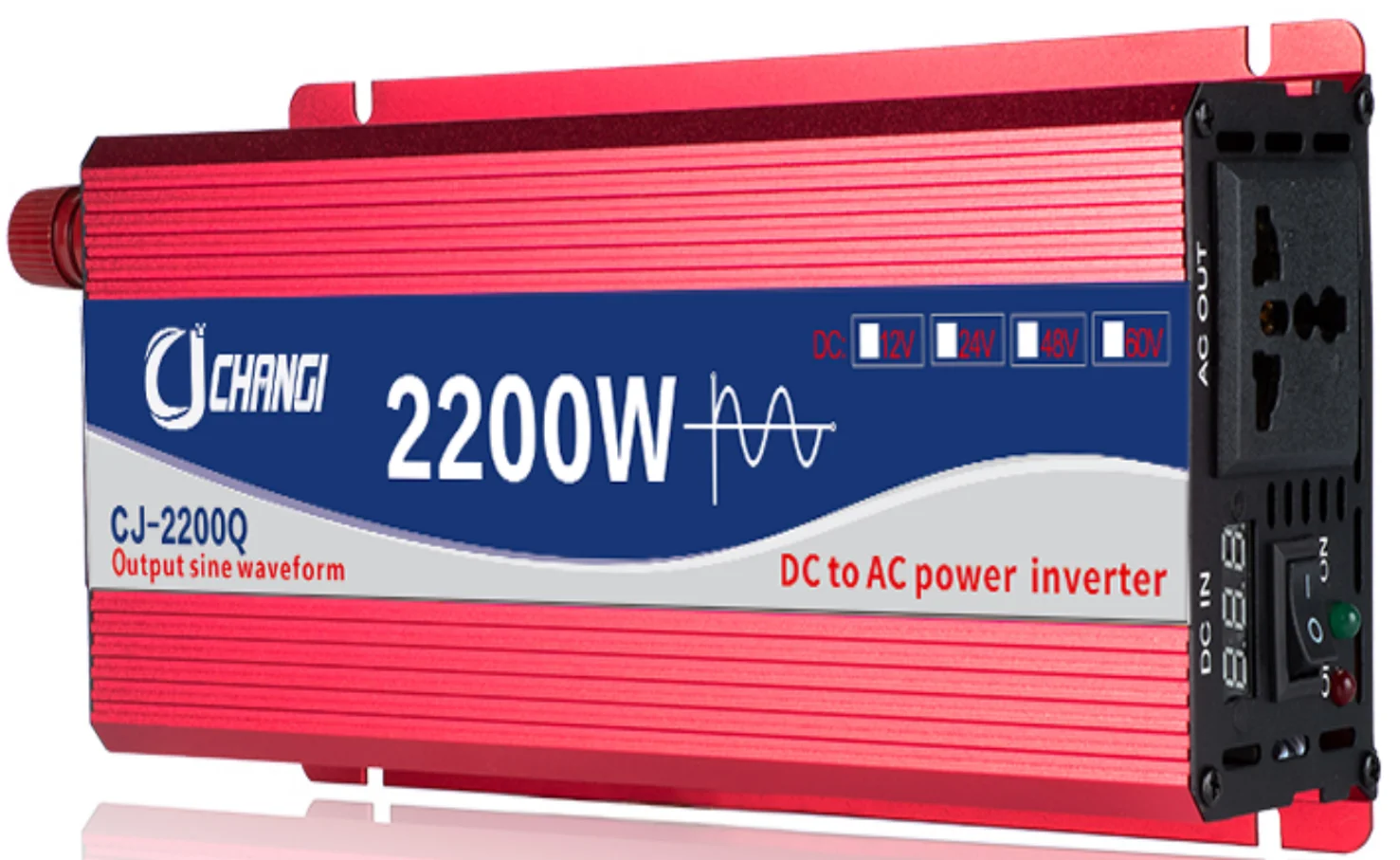 

2200W DC12V to AC 220V Vehicle inverter/ charger, pure sine wave , suitable for 12V/24V/48V/60V batteries optional