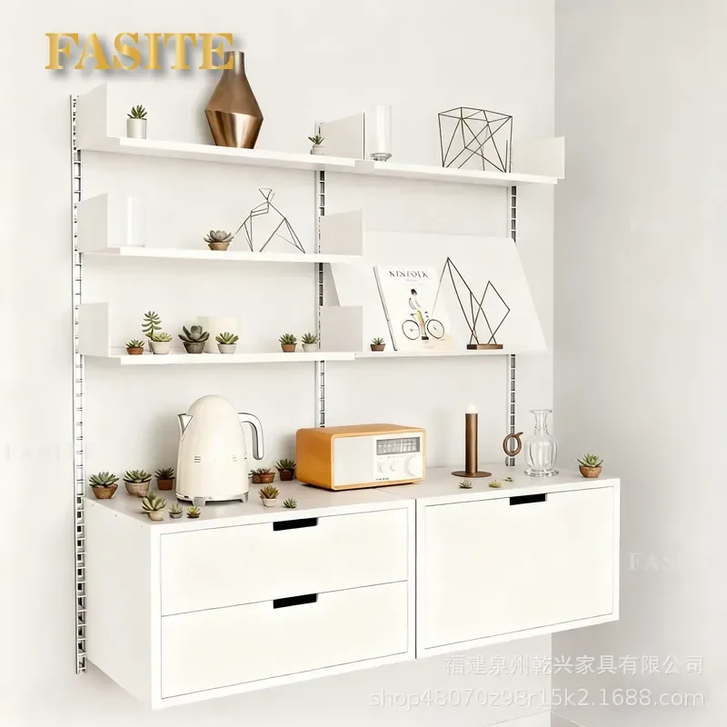 For Wall Shelf Simple Modern Wrought Iron Bookshelf Living Room Multi Layer Storage Rack Display Stand Home Decor Organizer